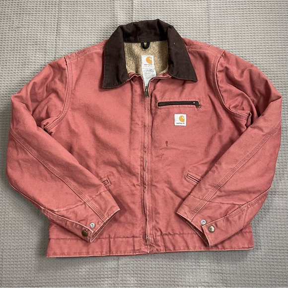 Carhartt Jackets & Blazers - Carhartt Detroit Jacket Coat Medium Womens WJ097 Vintage Rose Canvas Vintage